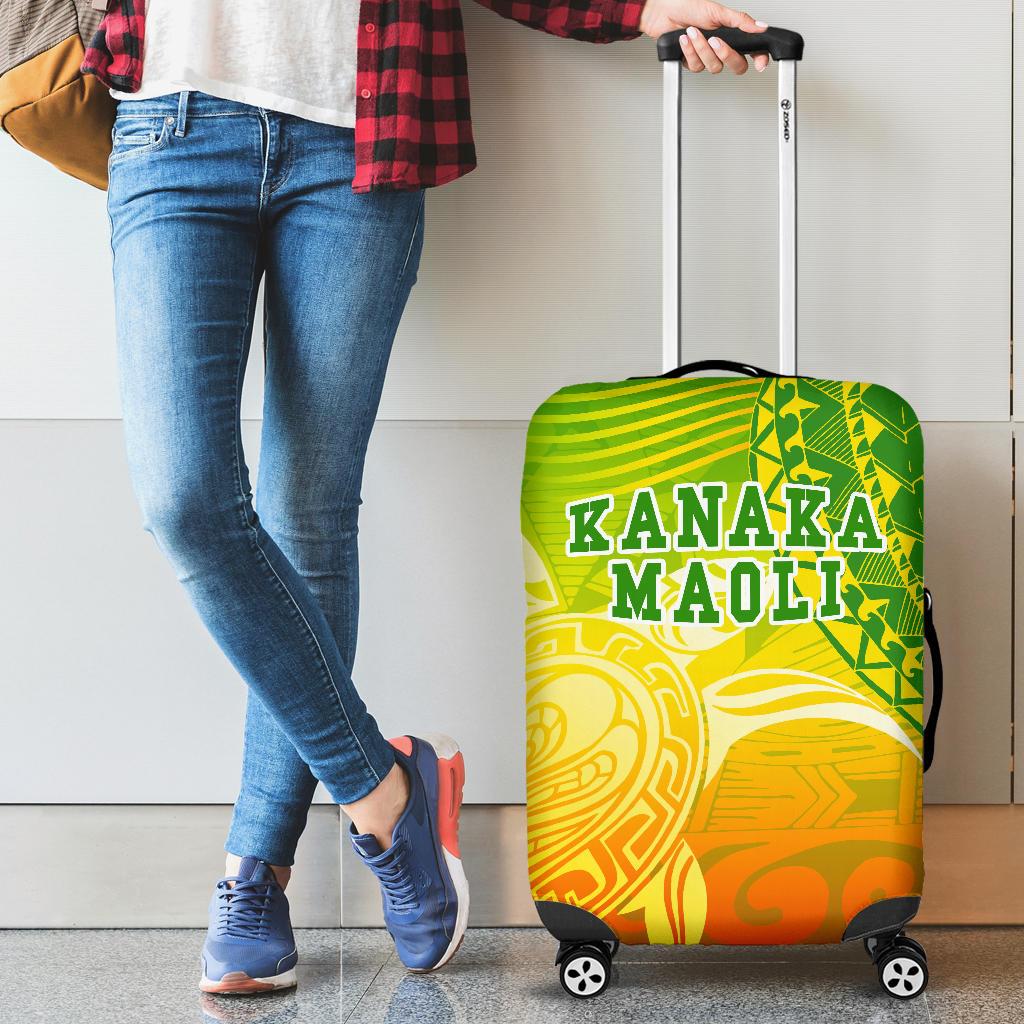 Kanaka Maoli Polynesian Luggage Cover - Turtle Style Green - Polynesian Pride