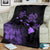 Hawaii Hibiscus Map Polynesian Ancient Purple Premium Blanket - Polynesian Pride