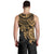 American Samoa Polynesian Men's Tank - Gold Turtle - Polynesian Pride