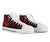 Polynesian Hawaii Kanaka Maoli High Top Shoes - Humpback Whale with Hibiscus (Red) - Polynesian Pride