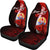 Tahiti Polynesian Custom Personalised Car Seat Covers - Coat Of Arm With Hibiscus - Polynesian Pride