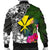 Hawaii Men Bomber Jacket - Turtle Plumeria Banana Leaf - Polynesian Pride