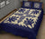 Hawaiian Quilt Bed Set Pineapple Pattern - Blue - Polynesian Pride