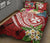 Wallis and Futuna Polynesian Quilt Bed Set - Summer Plumeria (Red) - Polynesian Pride