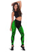 Vanuatu Women Leggings Polynesian Pattern Green - Polynesian Pride