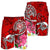 American Samoa Polynesian Men's Shorts - Turtle Plumeria (Red) - Polynesian Pride