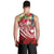 Marshall Islands Polynesian Men's Tank Top - Summer Plumeria (Red) - Polynesian Pride