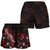 Yap Polynesian Women's Shorts - Turtle With Blooming Hibiscus Red - Polynesian Pride