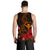 Polynesian Hawaii Kanaka Maoli Men's Tank Top - Humpback Whale with Hibiscus (Golden) - Polynesian Pride