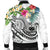 Polynesian Samoa Men's Bomber Jacket - Summer Plumeria (White) - Polynesian Pride