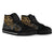 Guam Polynesian High Top Shoes - Gold Turtle Flowing - Polynesian Pride