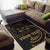 Fiji Polynesian Custom Personalised Area Rug - Gold Tribal Wave - Polynesian Pride