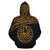 Tahiti Polynesian ll Over Custom Hoodie Gold Curve - Polynesian Pride