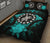 Cook Islands Polynesian Quilt Bed Set Hibiscus Turquoise - Polynesian Pride