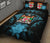 Fiji Polynesian Quilt Bed Set Hibiscus Blue - Polynesian Pride