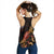 New Caledonia Polynesian Women Tank Top - Turtle With Blooming Hibiscus Gold - Polynesian Pride