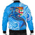 Fiji Men's Bomber Jacket - Blue Shark Polynesian Tattoo - Polynesian Pride