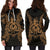 Vanuatu Polynesian Hoodie Dress Map Gold - Polynesian Pride