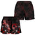 Tonga Polynesian Women's Shorts - Turtle With Blooming Hibiscus Red - Polynesian Pride