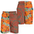 Tropical Polynesian - Hawaiian Men's Shorts - Haka Style Orange - Polynesian Pride