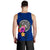 American Samoa Polynesian Custom Personalised Men's Tank Top - Floral With Seal Blue - Polynesian Pride