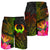 Pohnpei Polynesian Men's Shorts - Hibiscus and Banana Leaves - Polynesian Pride