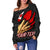 Tonga Personalised Women's Off Shoulder Sweater - Tonga In Me (Black) - Polynesian Pride