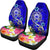 Samoa Car Seat Cover - Turtle Plumeria (Blue) - Polynesian Pride