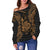 New Caledonia Polynesian Shoulder Sweater Map Gold - Polynesian Pride