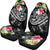 Guam Polynesian Car Seat Covers - Summer Plumeria (Black) - Polynesian Pride