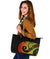 Pohnpei Personalised Leather Tote Bag - Polynesian Decorative Patterns - Polynesian Pride