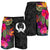 Pohnpei All Over Print Men's Shorts - Polynesian Hibiscus Pattern Black - Polynesian Pride