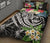 Guam Polynesian Quilt Bed Set - Summer Plumeria (Black) - Polynesian Pride