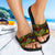 Chuuk Slide Sandals - Turtle Hibiscus Pattern Reggae - Polynesian Pride