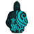 Polynesian Hawaii Hoodie Turquoise Kanaka Maoli Tentacle Turtle - Polynesian Pride