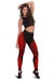 Pohnpei Women Leggings Polynesian Pattern Red - Polynesian Pride