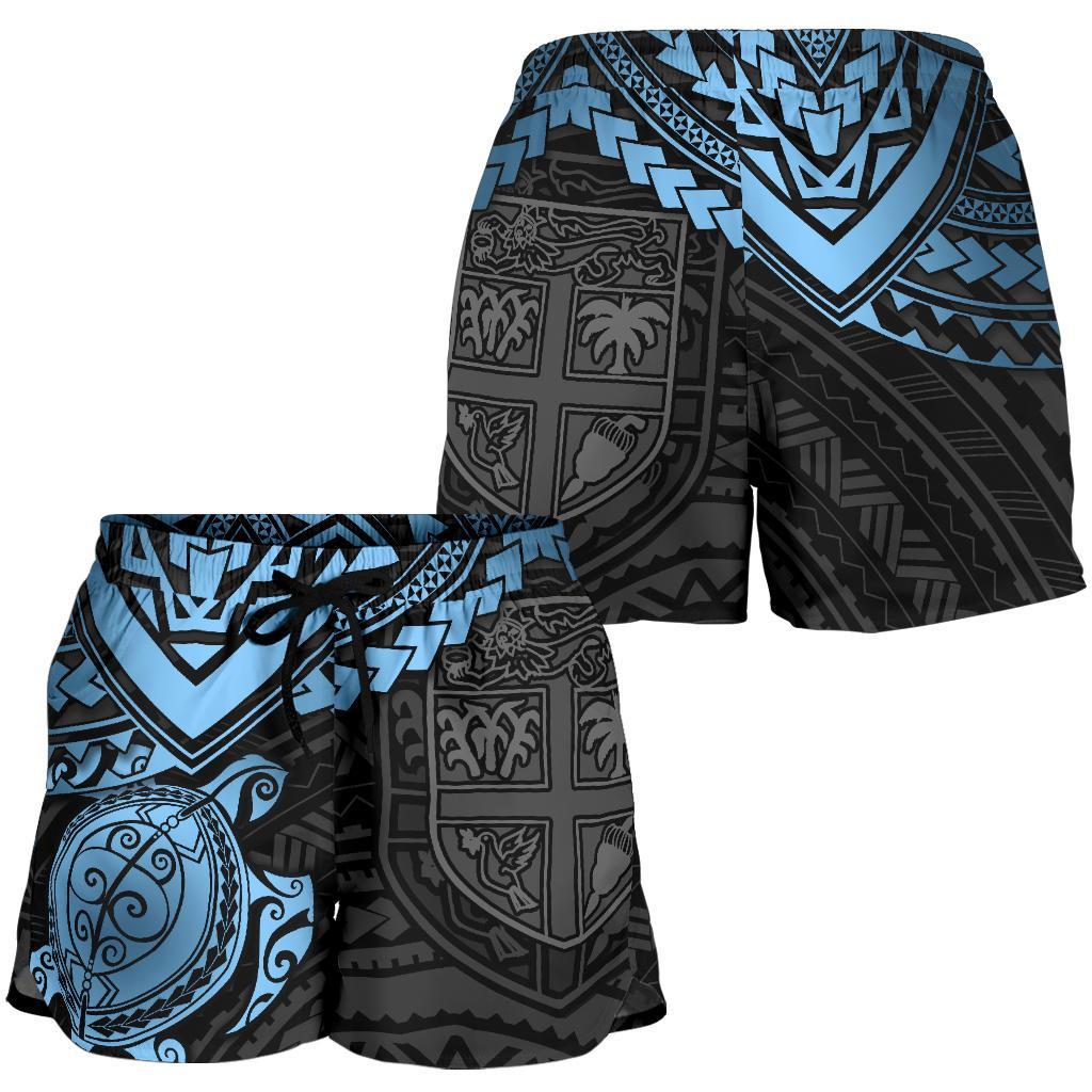 Fiji Polynesian Short (Women) - Blue Turtle Blue - Polynesian Pride