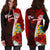 Tuvalu Polynesian Custom Personalised Hoodie Dress - Coat Of Arm With Hibiscus - Polynesian Pride