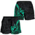 Polynesian Hawaii Women's Shorts - Polynesian Turquoise Humpback Whale - Polynesian Pride