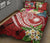 Marshall Islands Polynesian Quilt Bed Set - Summer Plumeria (Red) - Polynesian Pride