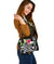 Marshall Islands Polynesian Shoulder Handbag - Summer Plumeria (Black) - Polynesian Pride