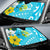 Tonga Auto Sun Shades - Polynesian Pattern Aquamarine Stone Color - Polynesian Pride