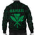 Hawaii Kakau Makau Fish Hook Kanaka Map Men's Bomber Jacket Polynesian - Green - Polynesian Pride