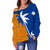 Marshall Islands Coconut Tree Off Shoulder Sweater K4 - Polynesian Pride