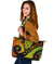 Guam Personalised Leather Tote - Guam Polynesian Decorative Patterns - Polynesian Pride