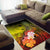 Yap Area Rug - Humpback Whale with Tropical Flowers (Yellow) - Polynesian Pride