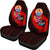 Tahiti Car Seat Covers - Polynesian Hook And Hibiscus (Red) - Polynesian Pride