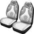 Nauru Polynesian Car Seat Covers Pride Seal And Hibiscus White - Polynesian Pride