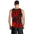 Samoa Polynesian Men Tank Top - Red Plumeria - Polynesian Pride