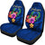 Pohnpei Micronesia Car Seat Covers - Floral With Seal Blue - Polynesian Pride